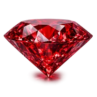 Natural red ruby gemstone with brilliant diamond cut