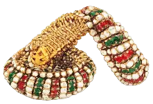 navratna gemstone bracelet with gold design featuring nine natural gemstones