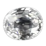 natural white sapphire gemstone oval cut certified precious stone